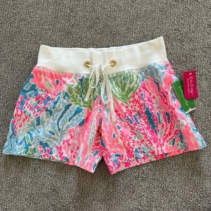 Lilly Pulitzer Beach Short in Turquoise Lets Cha‎ Cha Size XS